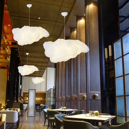 White Floating Cloud Pendant Light