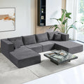 140-Inch Modular Corduroy Sectional, 6-Piece