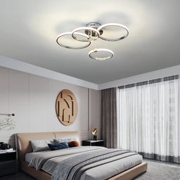 Dimmable LED Multi-Ring Ceiling Chandelier
