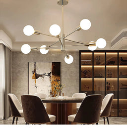 Household Living Room Chandelier Light 6/8/10/12 Lamps Heads Modern Dining Room Bedroom Gold/Black Ceiling Chandelier Lamp E27