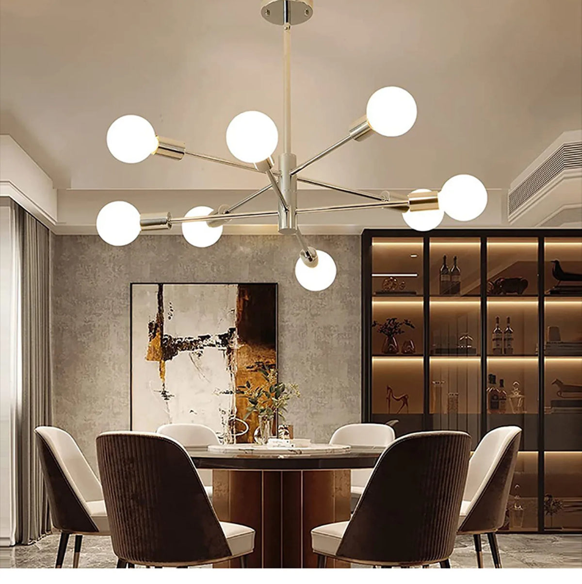 Household Living Room Chandelier Light 6/8/10/12 Lamps Heads Modern Dining Room Bedroom Gold/Black Ceiling Chandelier Lamp E27