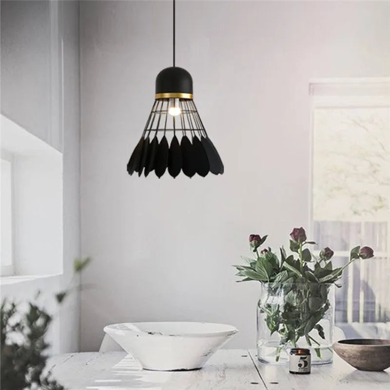 Industrial Wrought Iron Ball Pendant Light