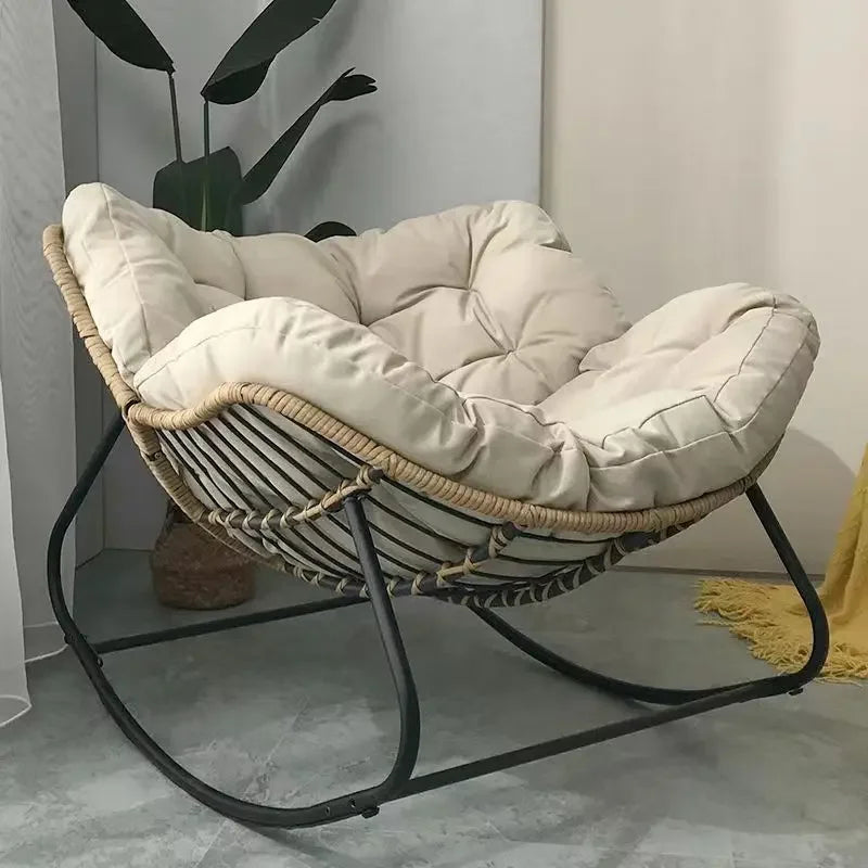 Metal Frame Reclining Rocking Chair