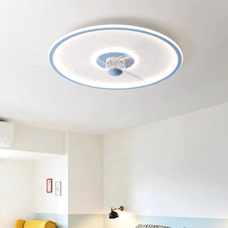 Bladeless LED Kids Bedroom Ceiling Fan Light