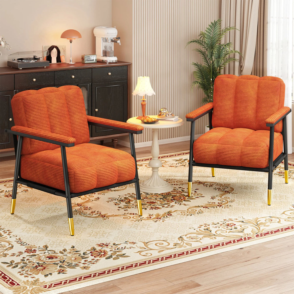 Pair of accent chairs in living room