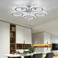 Chrome Crystal Ring LED Pendant Chandelier