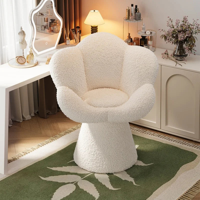 Velvet Petal Rotating Vanity Chair