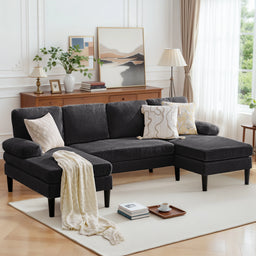 U-Shaped Sectional Sofa in living room