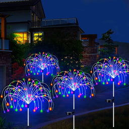 Solar Firework LED Stake Lights Garden