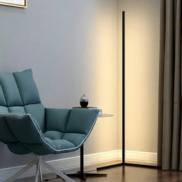 Modern LED Rod Corner Floor Lamp with Remote