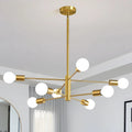 Household Living Room Chandelier Light 6/8/10/12 Lamps Heads Modern Dining Room Bedroom Gold/Black Ceiling Chandelier Lamp E27