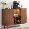 Wine Bar Cabinet with LED Light Buffet Sideboard