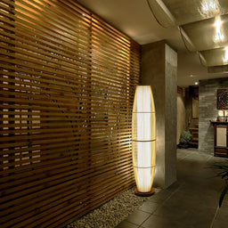 Japanese Bamboo Zen Fishing Floor Lamp