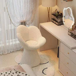 Velvet Petal Rotating Vanity Chair