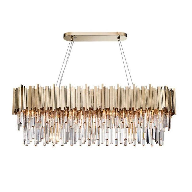 Rectangular Modern Crystal Chandelier