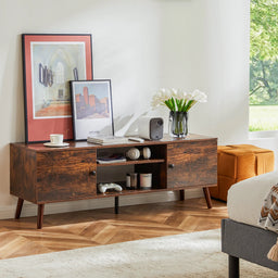 Wooden Fireplace TV Stand for 60-Inch TVs