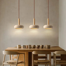 Natural Travertine Stone Pendant Light
