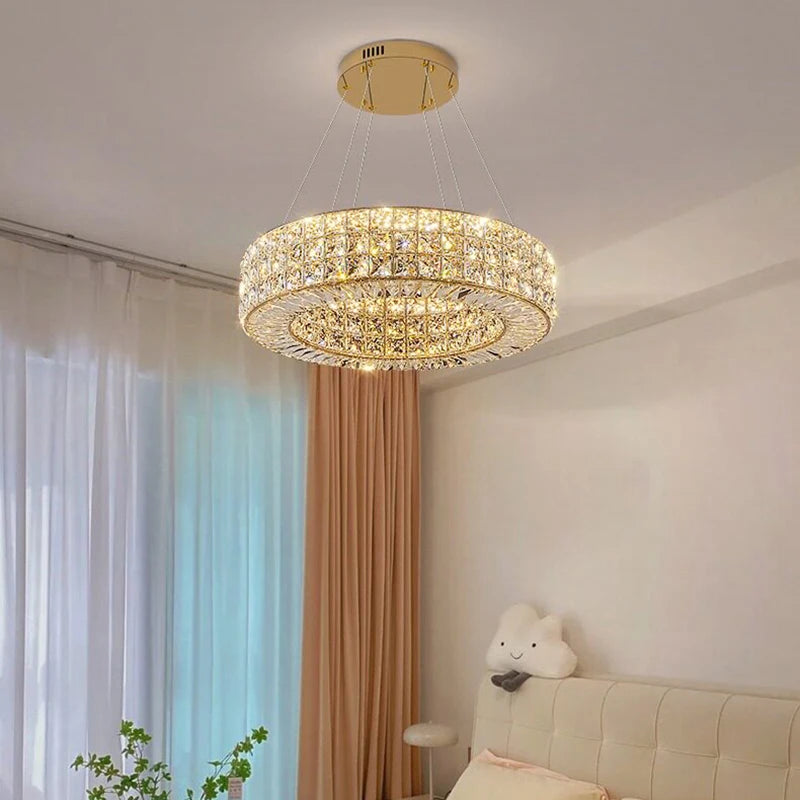 Luxury Crystal Dimmable Pendant Chandelier