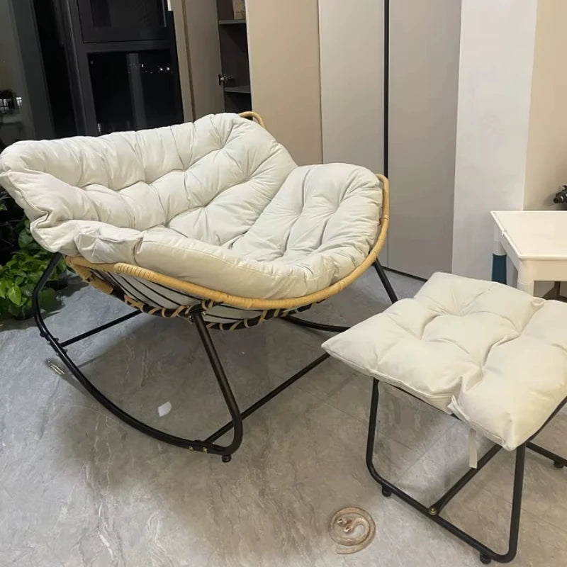 Metal Frame Reclining Rocking Chair