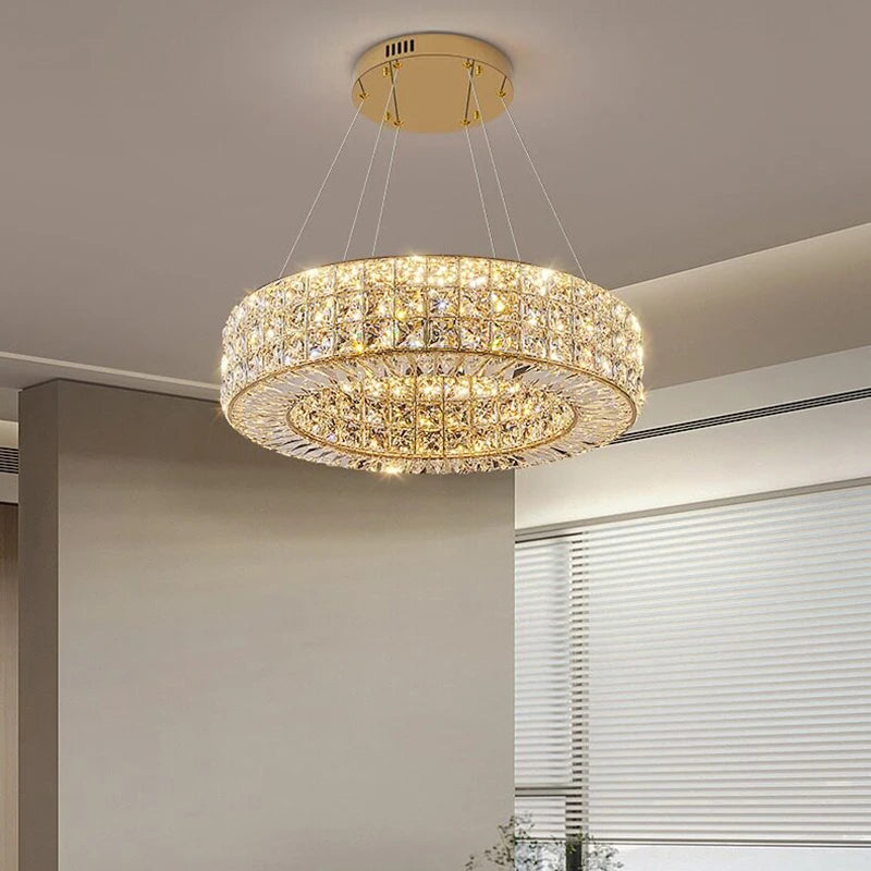 Luxury Crystal Dimmable Pendant Chandelier