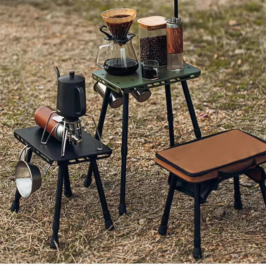 2-in-1 Liftable Camping Stool Table