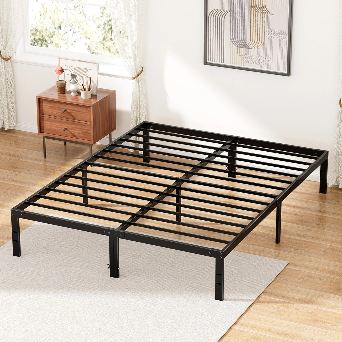 Metal Platform Bed Frame, Twin to King