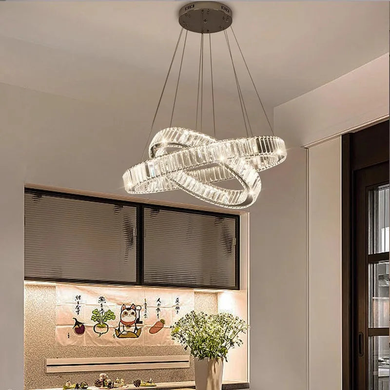 Modern Crystal LED Dining Pendant Light