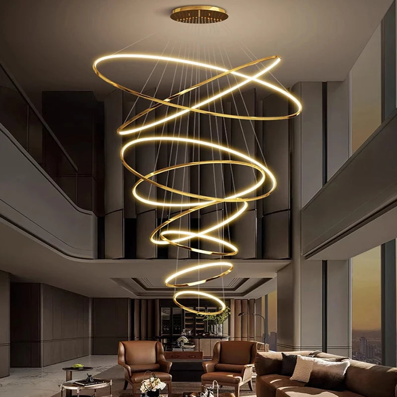 Luxury LED Staircase Pendant Light