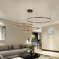 White Gold Ring LED Ceiling Chandelier