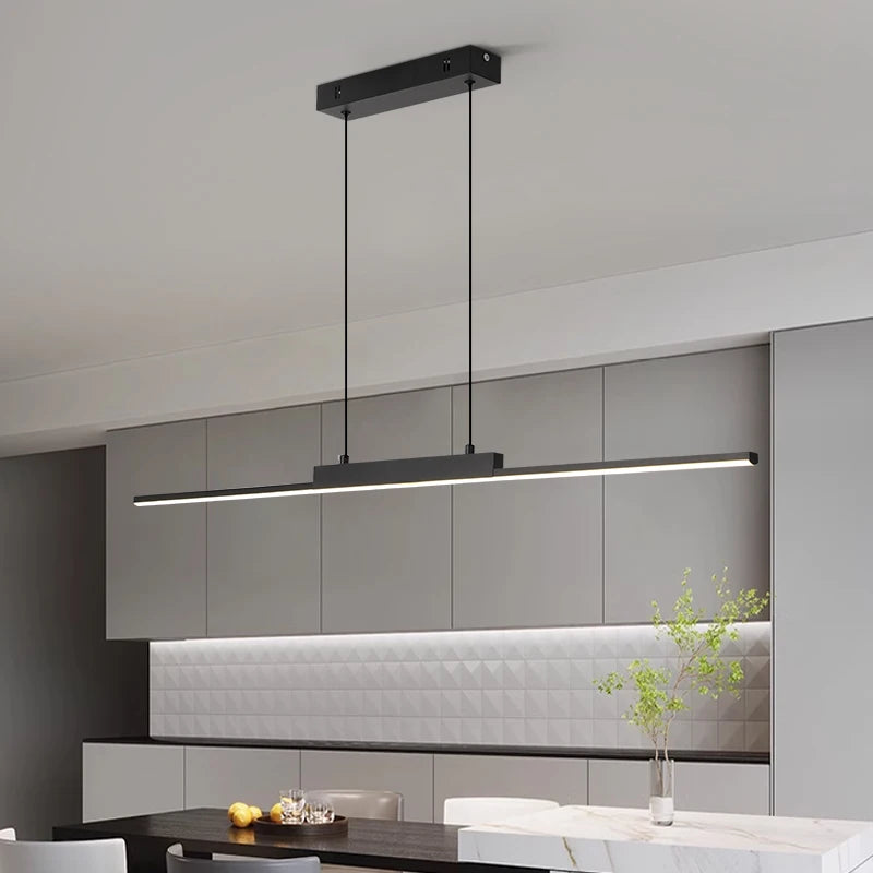 Minimalist Aluminum Linear Pendant Light