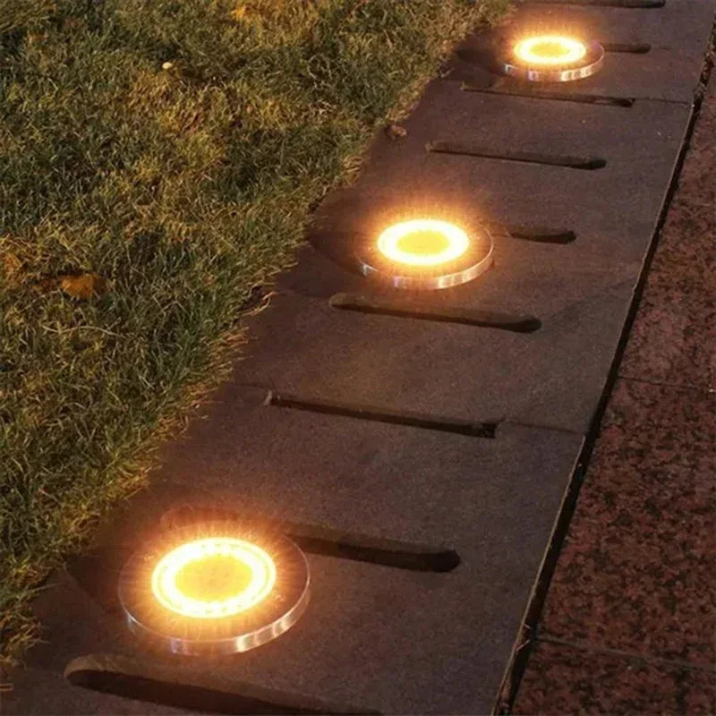 Solar Disk In-Ground Garden Lights