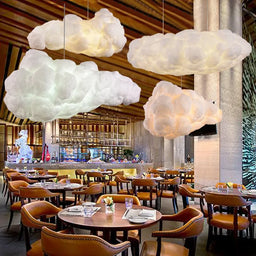 White Floating Cloud Pendant Light