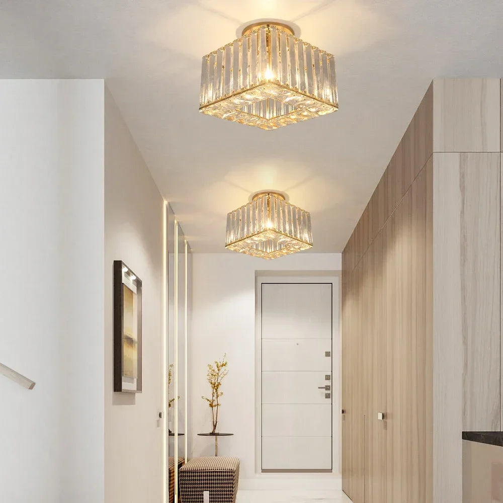 Modern Crystal Flush Mount Ceiling Light