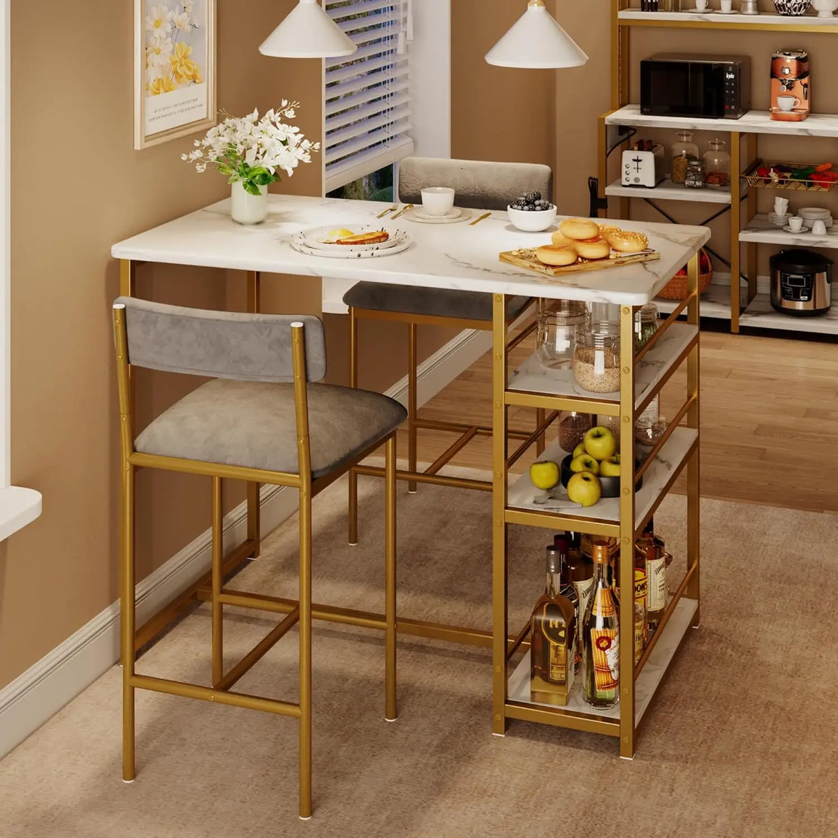 3 Piece Modern Bar Table Set