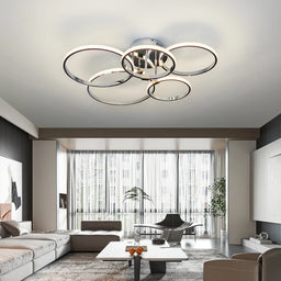 Dimmable LED Multi-Ring Ceiling Chandelier