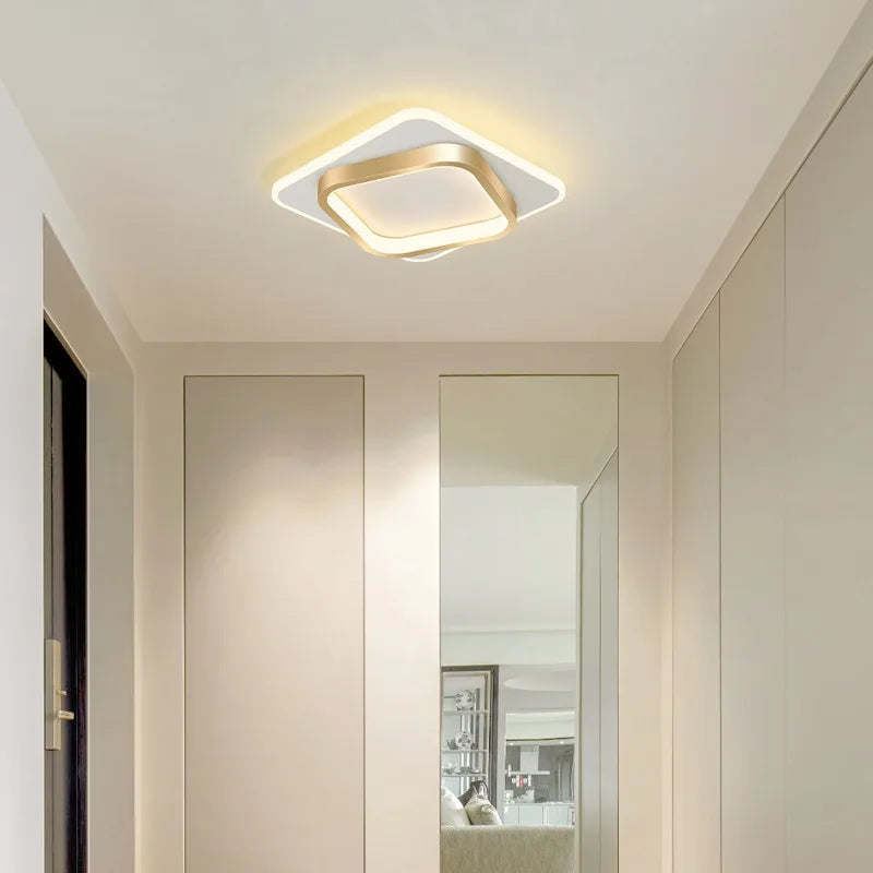 Luxury Gilded Metal LED Stair Ceiling Light