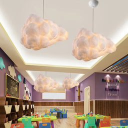 White Floating Cloud Pendant Light
