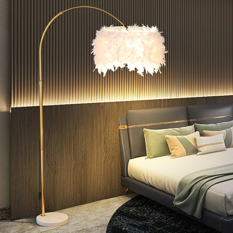 Modern Feather Floor Lamp