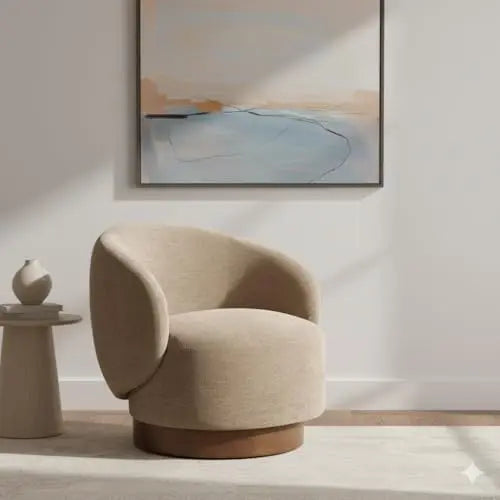 Modern Swivel Barrel Accent Chair