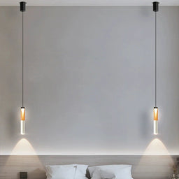 Round Tube Lifting Bedside Pendant Lamp