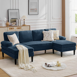 U-Shaped Sectional Sofa blue