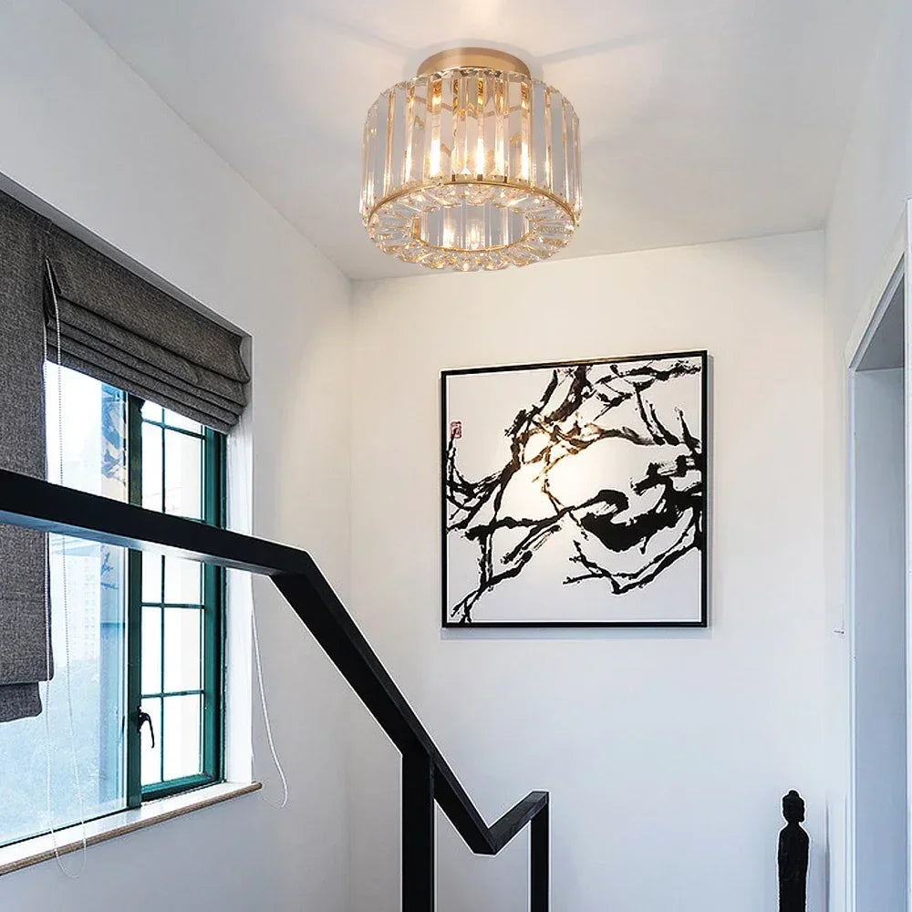 Modern Crystal Flush Mount Ceiling Light