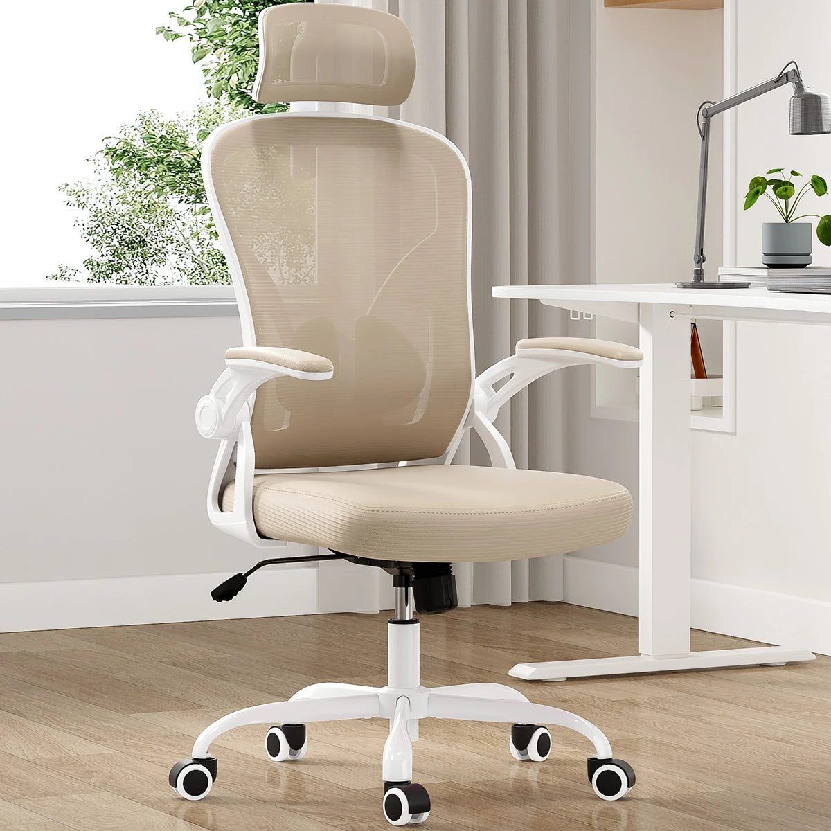 Ergonomic Office Chair, Home Office Desk Chair with Headrest, High Back Computer Chair