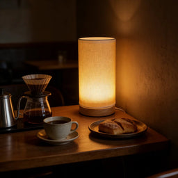 Minimalist Grid Fabric Table Lamp