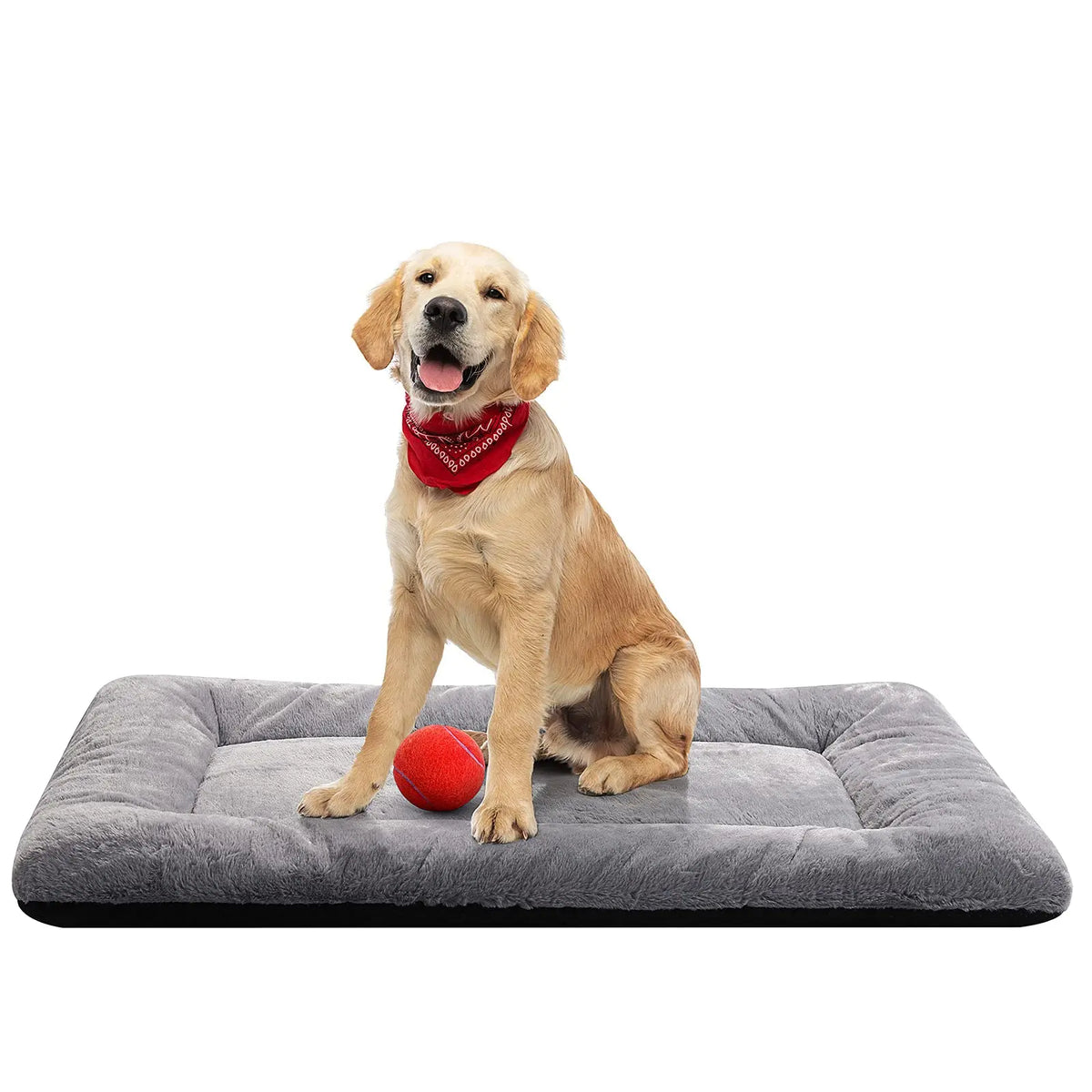 Ultra Soft Dog Beds Crate Pad - Washable Anti-Slip Kennel Sleeping Mat for Medium to Large Dogs Cozy Two Sizes Available