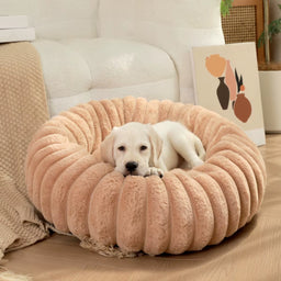 Round Pet Bed for Large Dog, Winter Warm Cat Sofa Bed Washable Large Dog Bed All Seasons Available