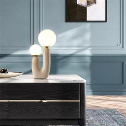Nordic Double-Head Frosted Glass Table Lamp