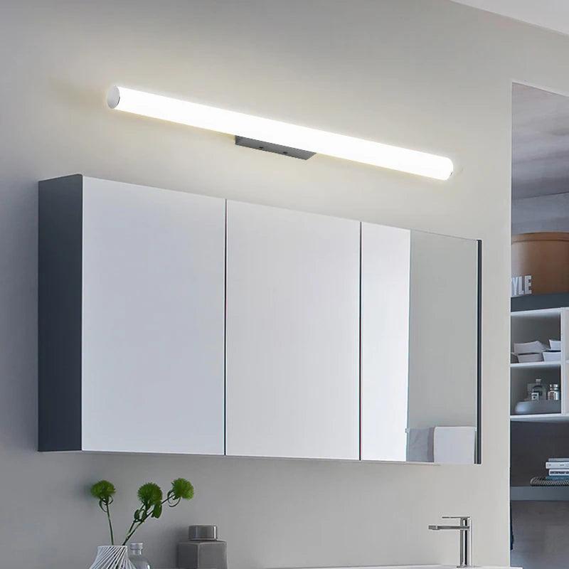 LED Strip Mirror Wall Lamp Interior Decoration Modern Minimalist Style Dressing Room Bedroom Living Lighting AC85-265V