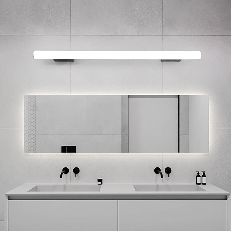 LED Strip Mirror Wall Lamp Interior Decoration Modern Minimalist Style Dressing Room Bedroom Living Lighting AC85-265V