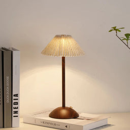 Cordless Wood Base Touch Desk Lamp